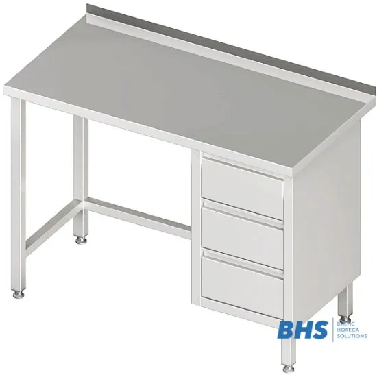Table de travail avec trois tiroirs