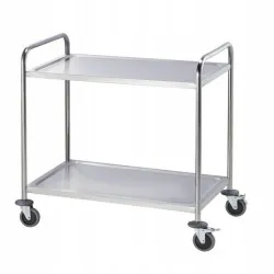Chariot de transport alimentaire en acier inoxydable avec 2 étagères Stalgast 661022