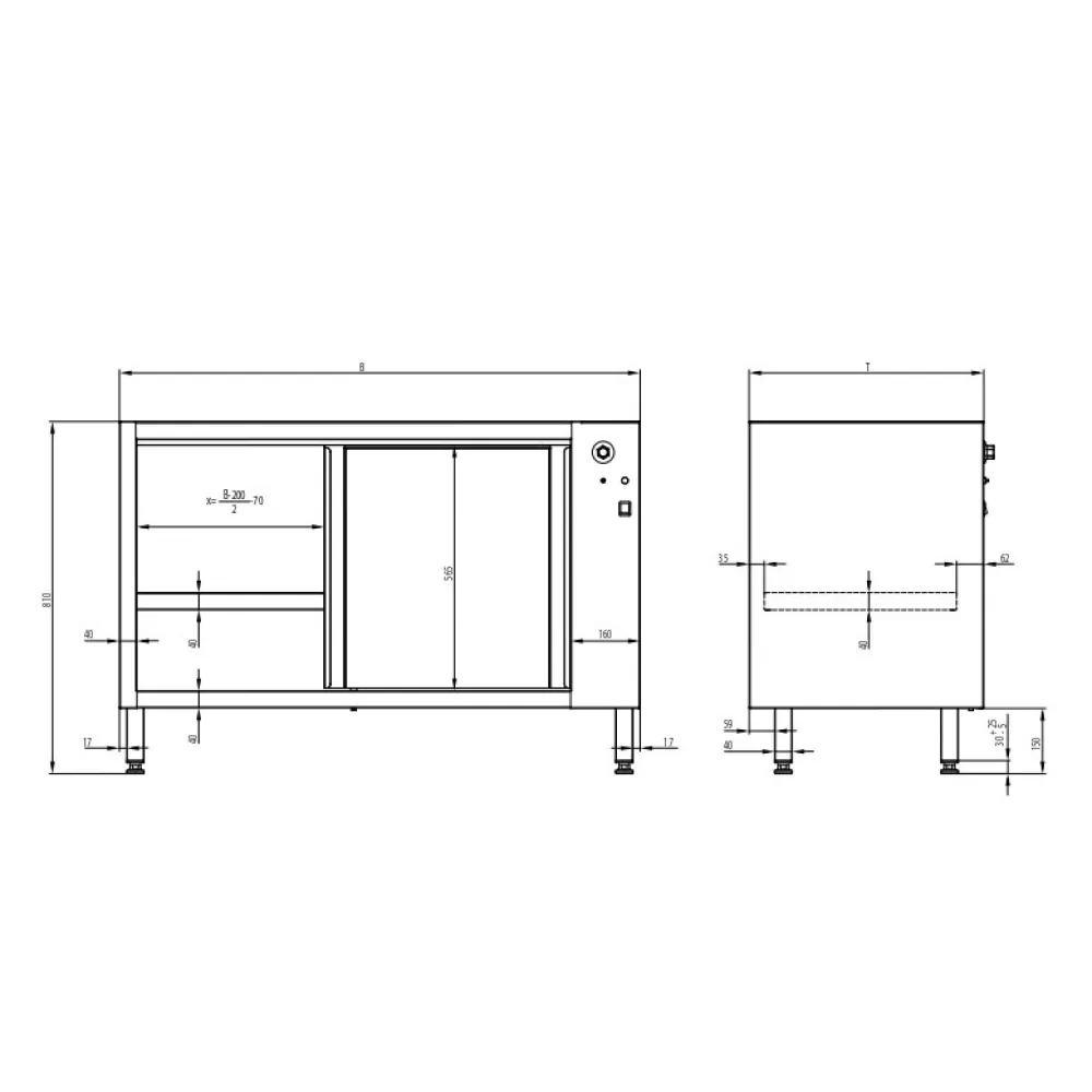 Module de mobilier en inox BHS-HoReCa 983695100K