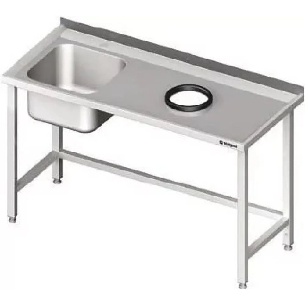 Table avec évier et trou à déchets Stalgast 980936100