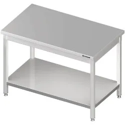 Table en acier inoxydable avec étagères Stalgast 980087080