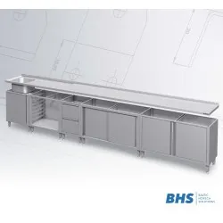 Module de mobilier en inox BHS-HoReCa 983635045K