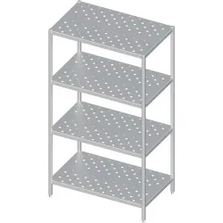 Étagère perforée facile à assembler, profondeur 400 mm Stalgast 981864060