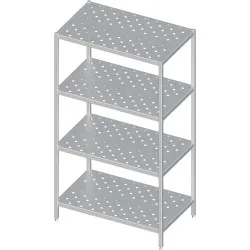 Étagère perforée facile à assembler, profondeur 700 mm Stalgast 981897060