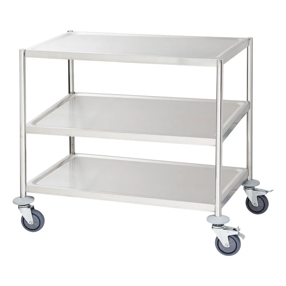 Chariot de transport alimentaire en acier inoxydable, 3 étagères Stalgast 661050
