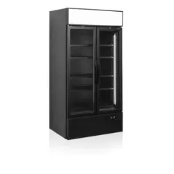 Armoire réfrigérée vitrée TEFCOLD FSC1000H-BLACK