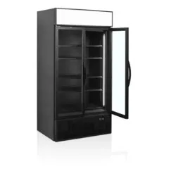 Armoire réfrigérée vitrée TEFCOLD FSC1000H-BLACK