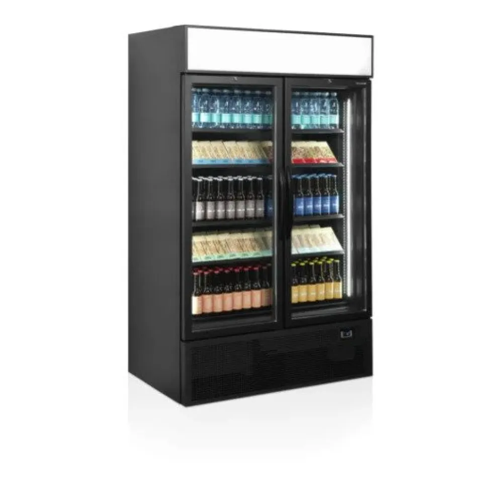 Armoire réfrigérée vitrée TEFCOLD FSC1200H-BLACK
