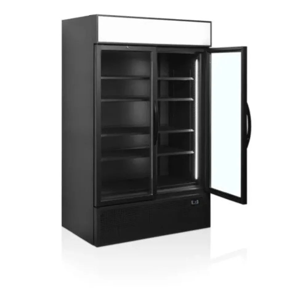 Armoire réfrigérée vitrée TEFCOLD FSC1200H-BLACK