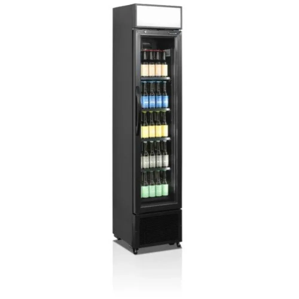 Armoire réfrigérée vitrée TEFCOLD FSC175H-BLACK