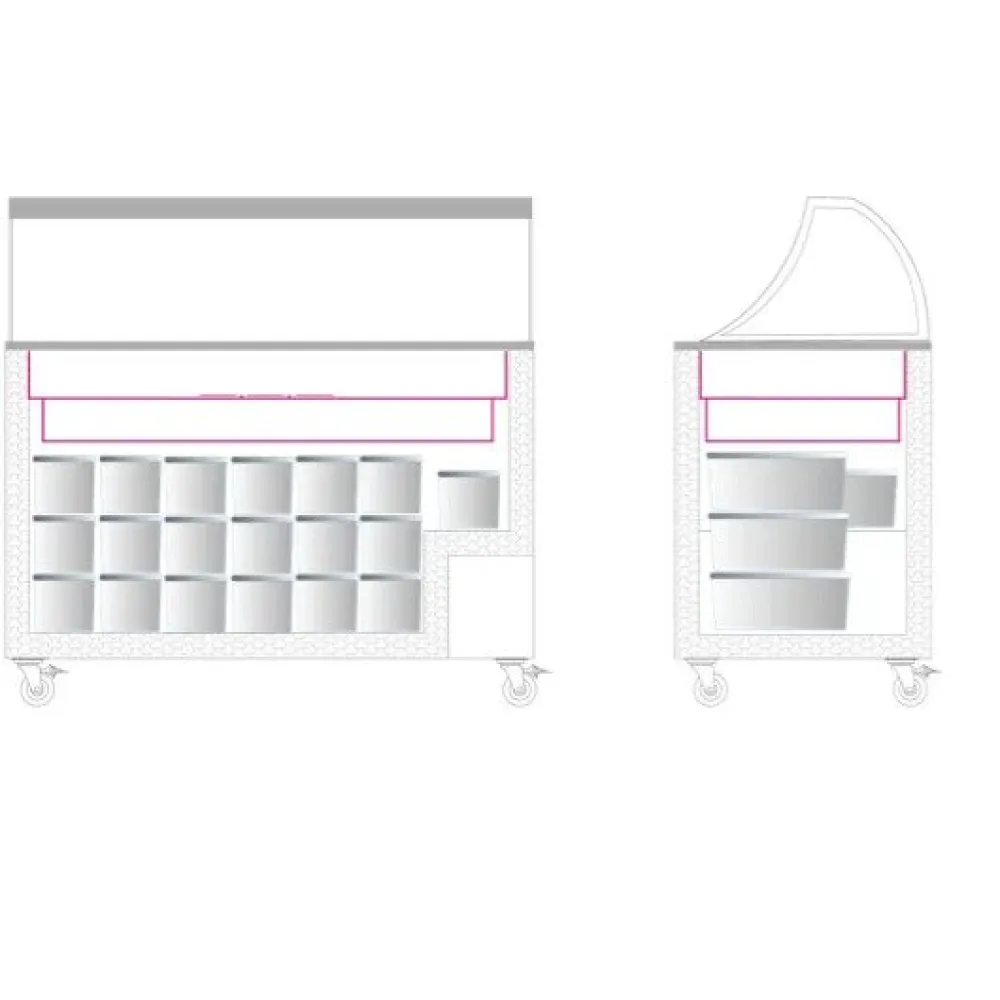 Vitrine à glaces TEFCOLD IC400SC-SO