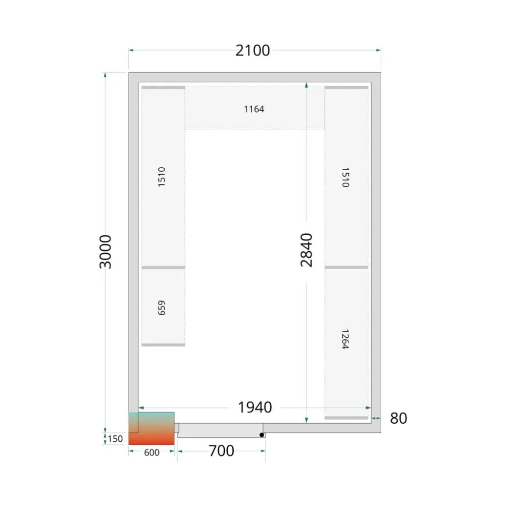Système de rayonnage modulaire TEFCOLD 45724
