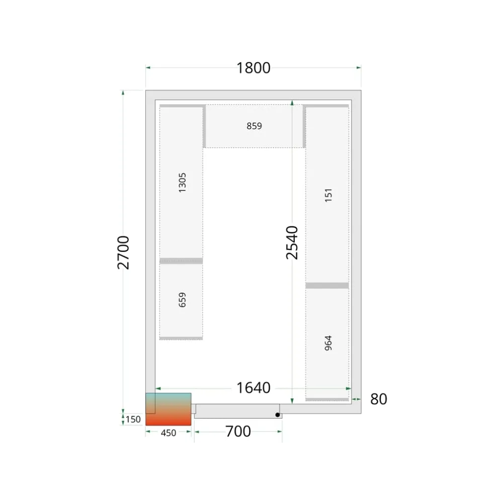 Système de rayonnage modulaire TEFCOLD 46212