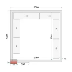 Système de rayonnage modulaire TEFCOLD 46233