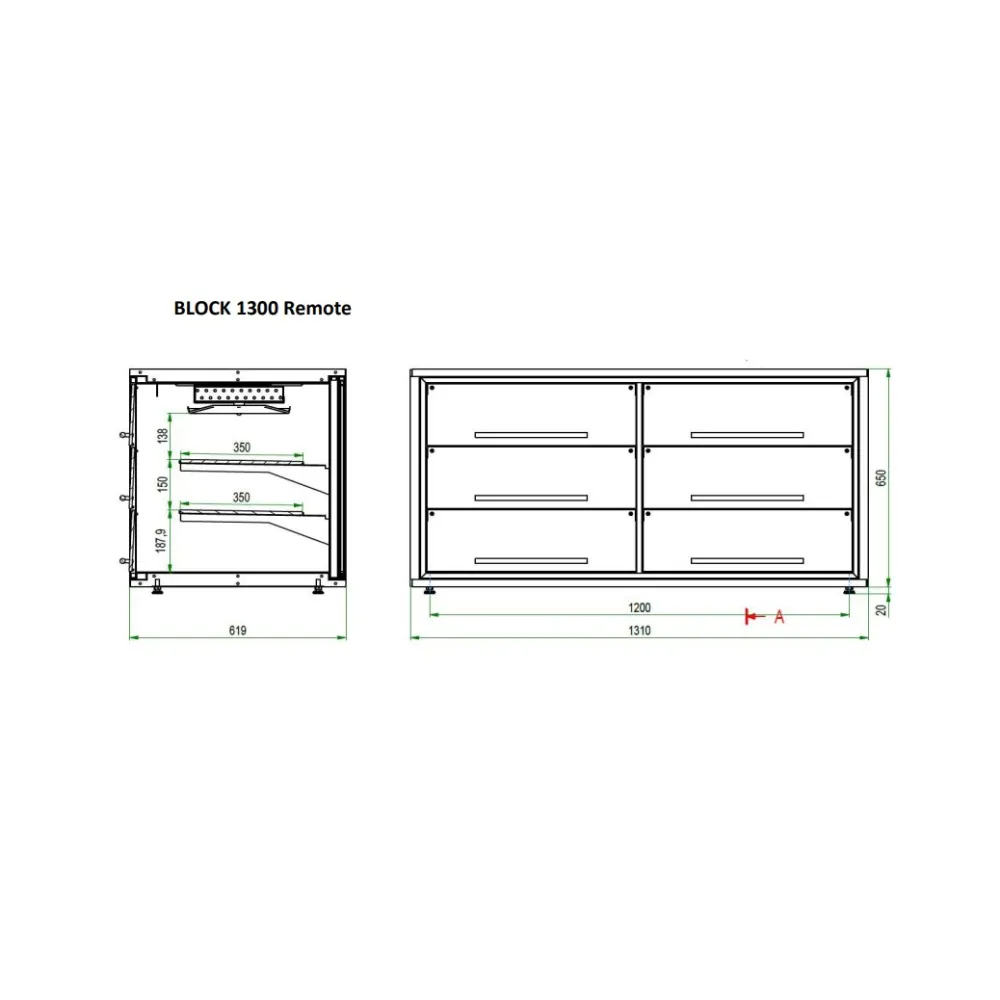 Petite vitrine de comptoir UNIS COOL A2932003+BLO-130A-00