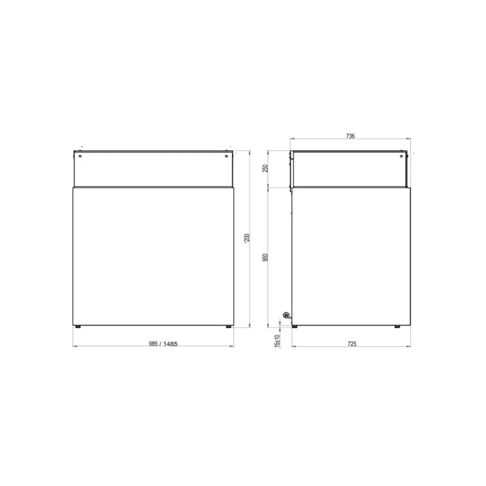 Vitrine de pâtisserie UNIS COOL CUBE-II-1500-JEWELRY-BSD