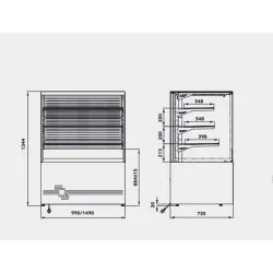 Vitrine de pâtisserie UNIS COOL CUBE-II-1000-DENSEBACK