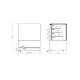Vitrine de pâtisserie UNIS COOL CUBE-II-600-TRANSPARENT