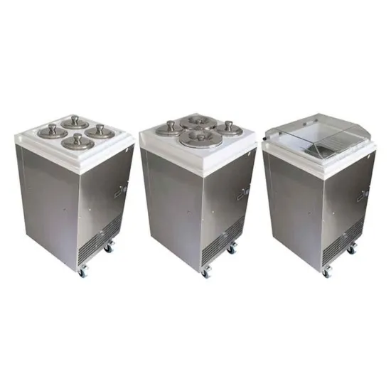 Vitrines de stockage pour glaces