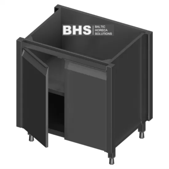 Étagère modulaire avec étagère réglable et portes battantes