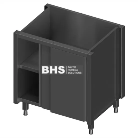 Étagères modulaires avec étagères réglables et portes coulissantes