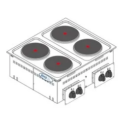 Appareil de cuisine encastrable Drop-in TECNOINOX 136004