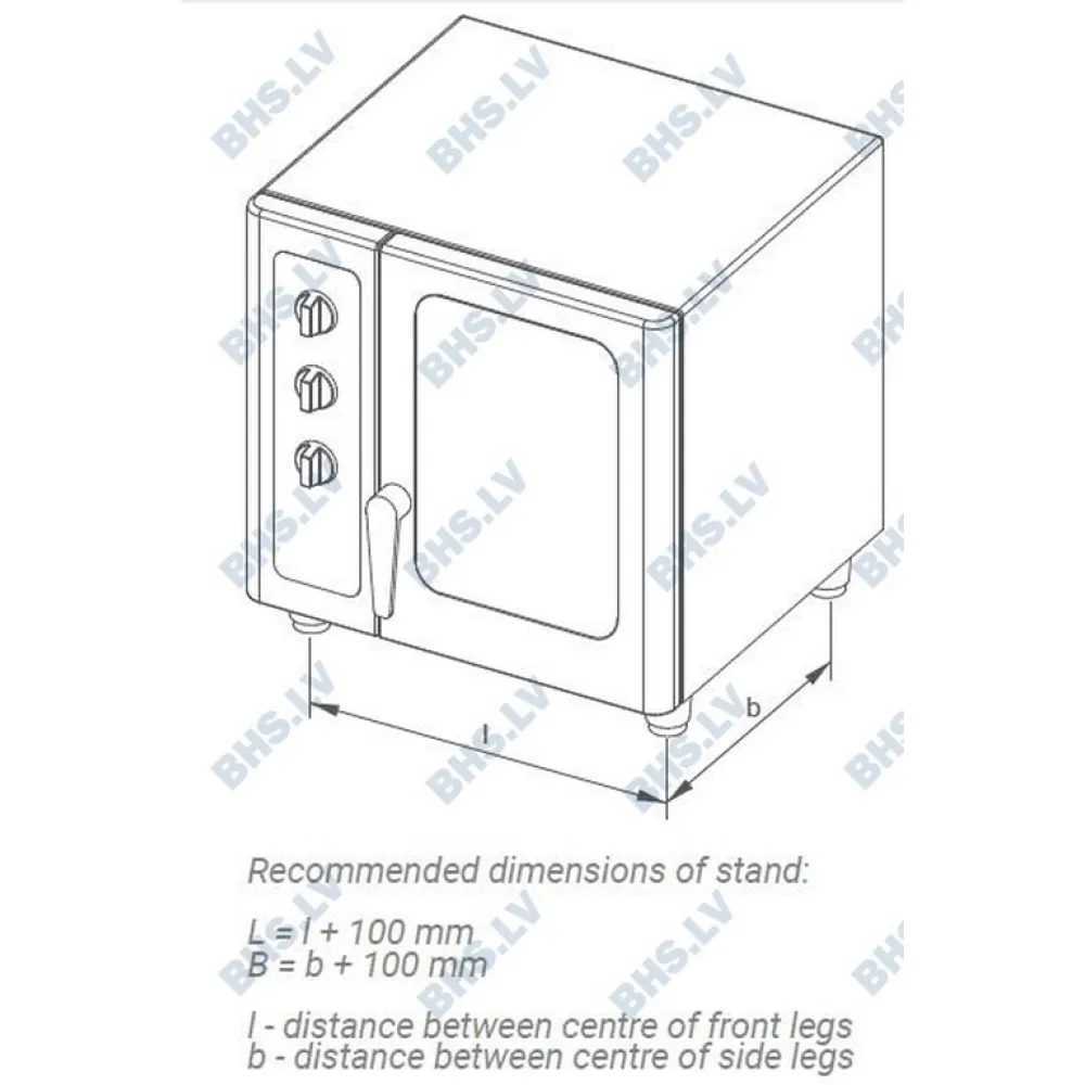 Accessoire pour four à convection et de boulangerie Novameta OG6-PR1-100/90/50