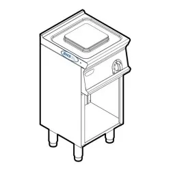 Plaque de cuisson électrique avec support ou armoire neutre TECNOINOX 716111