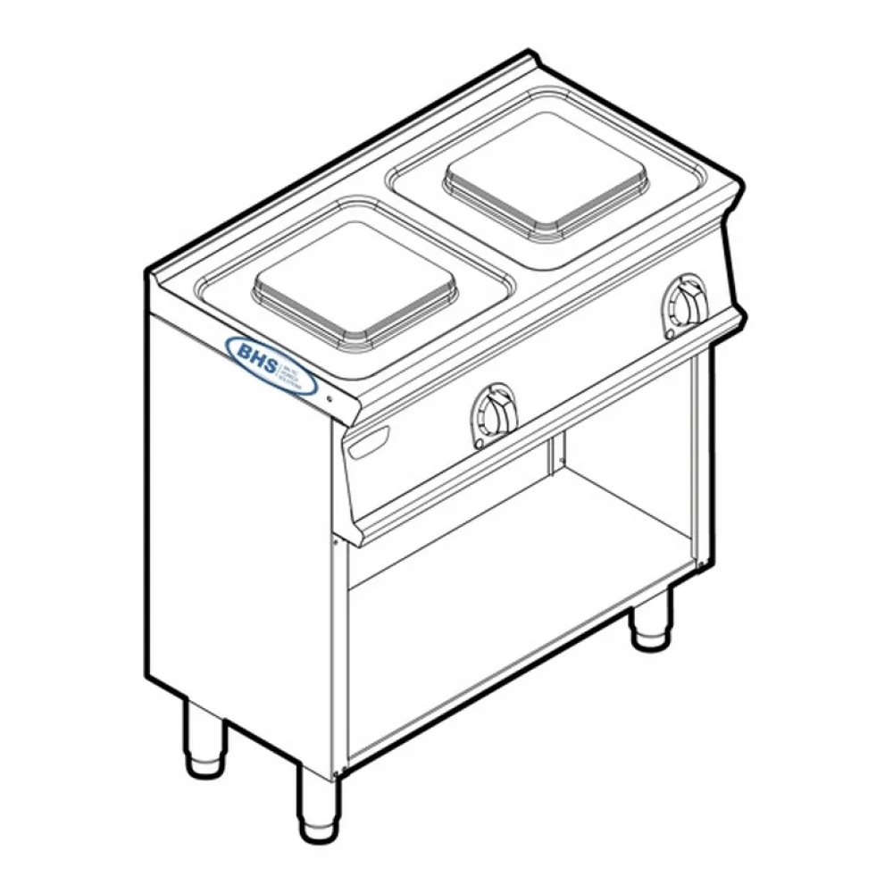 Plaque de cuisson électrique avec support ou armoire neutre TECNOINOX 716112
