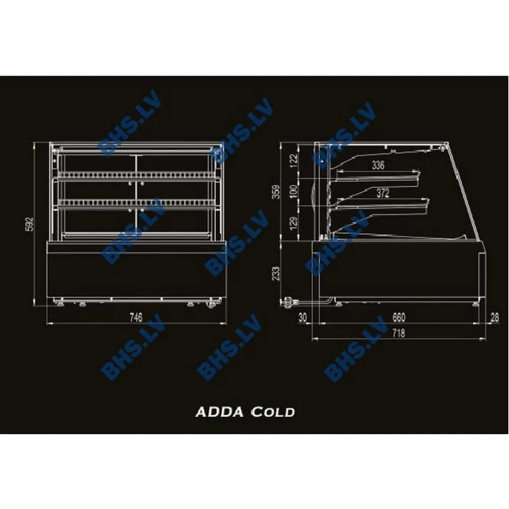 Petite vitrine de comptoir UNIS COOL 119S0210
