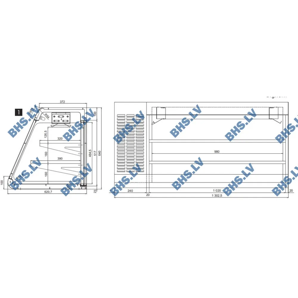 Petite vitrine de comptoir UNIS COOL 104L110