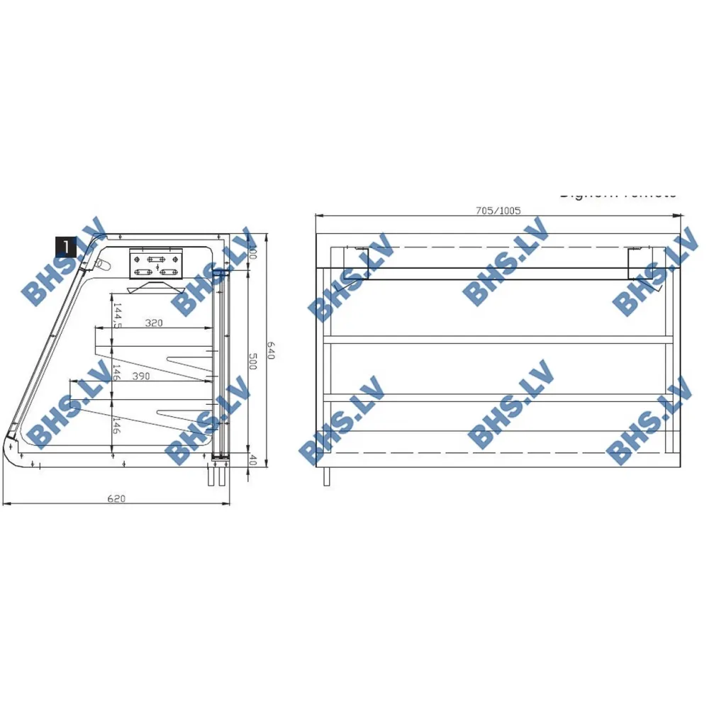 Petite vitrine de comptoir UNIS COOL 104R700