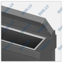 Couvercle en acier inoxydable pour comptoirs à salades Novameta FS0-000-1260SB
