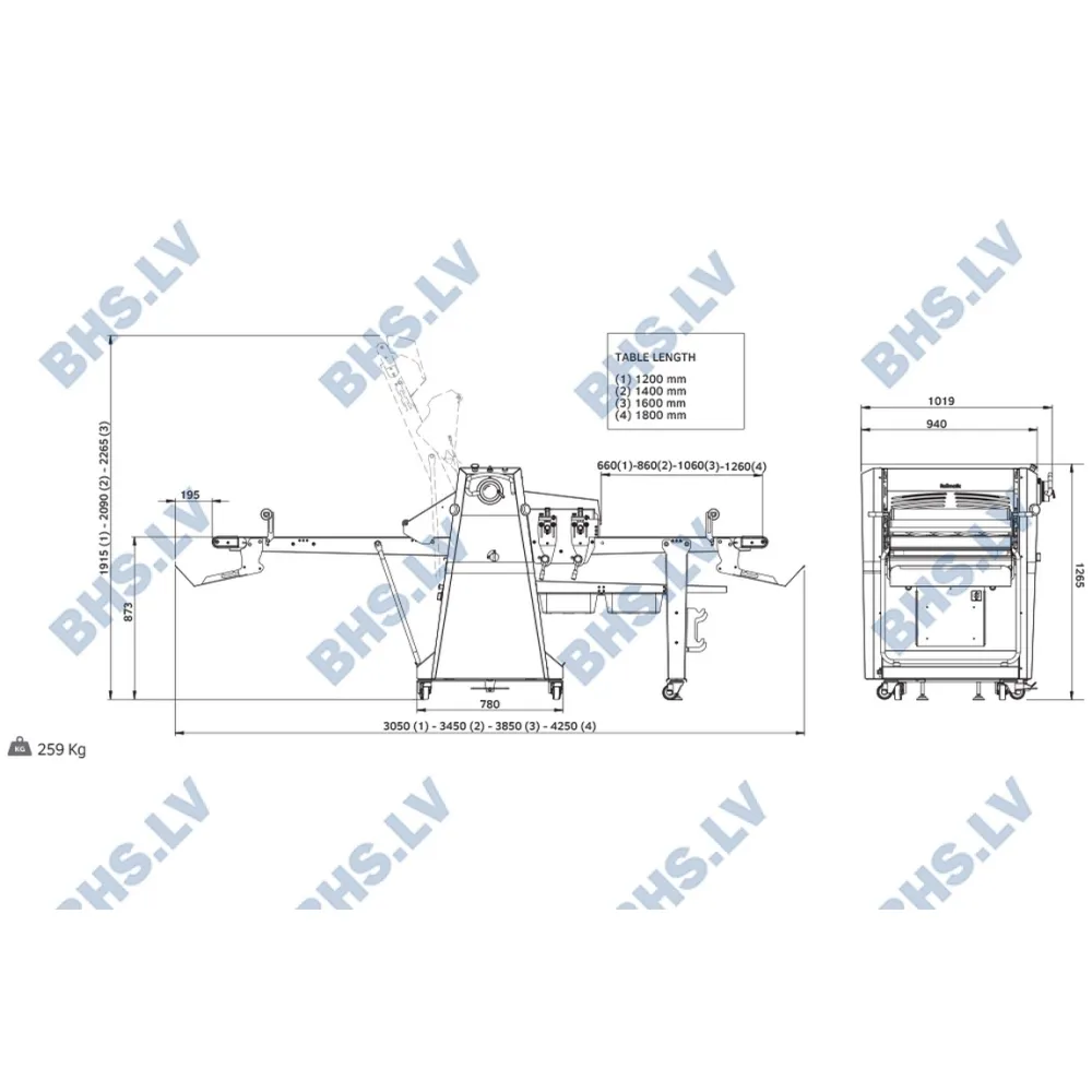 Laminoir à pâte ROLLMATIC R65T/14