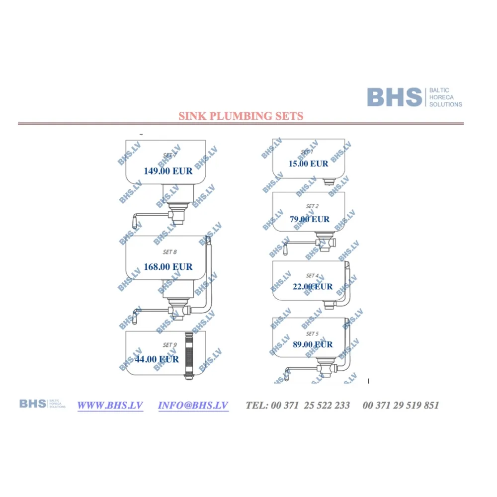 Table en métal avec double évier sans étagère Novameta BHS-PRA-240/60/85
