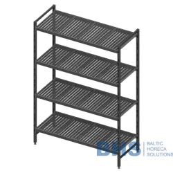 Étagère modulaire avec tablettes amovibles en polypropylène Novameta BHS-SRM4-96-51-180