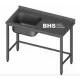 Table en métal avec évier sans étagère Novameta BHS-PRA10-140/60/85