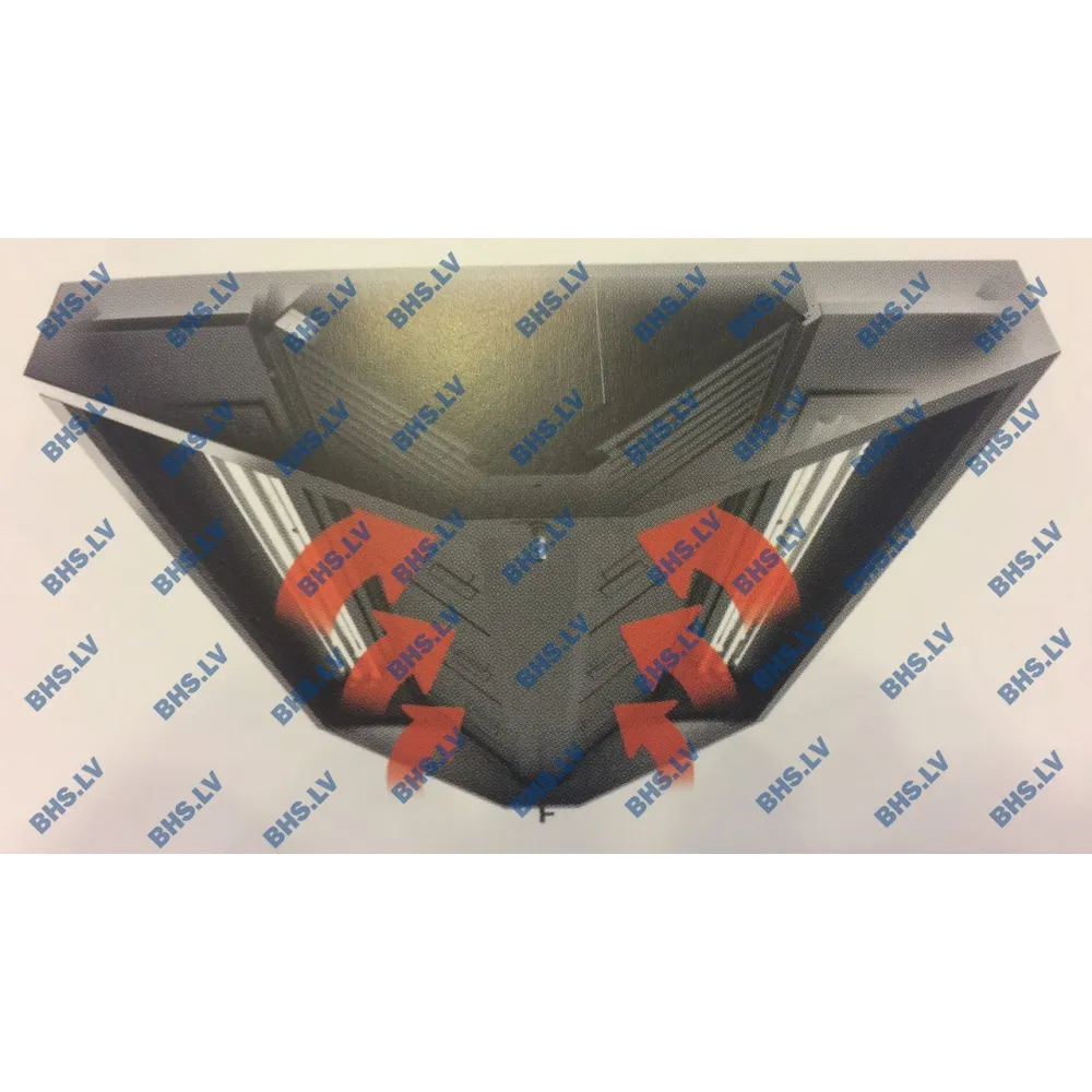 Hotte de ventilation centrale pour îlot avec filtres Novameta HNCA-150-140-48