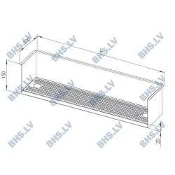 Bac d'égouttage pour table à café Novameta Z-DTFC-50/17/15