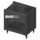 Étagère modulaire pour évier avec panneau avant haut Novameta Z-H0-SINK-100/63/86