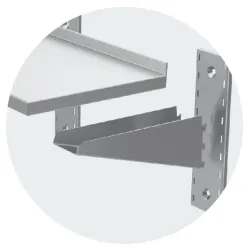 Ferrure pour étagère en acier inoxydable Novameta LSI-00.03