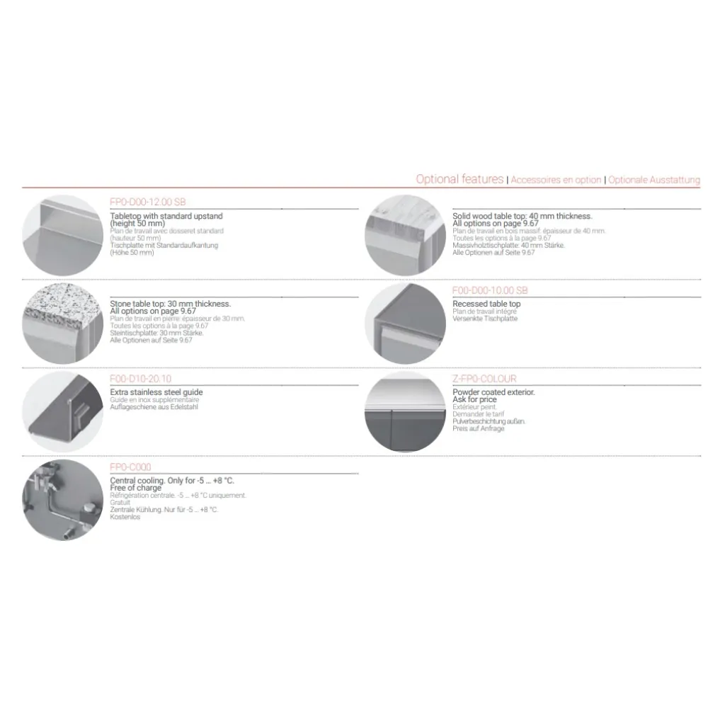 Table réfrigérée pour plaques de pâtisserie Novameta FP0-E206-146/70/90