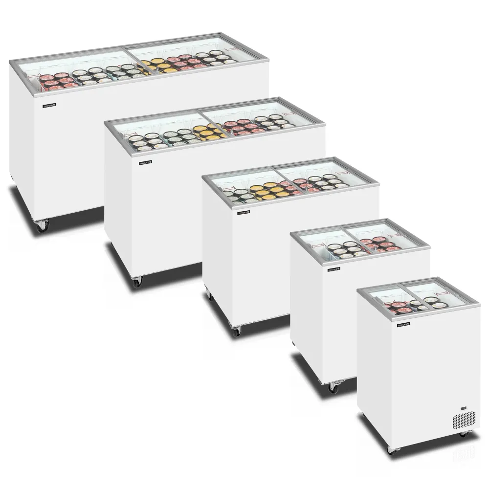Congélateur coffre vitrine TEFCOLD IC402SC