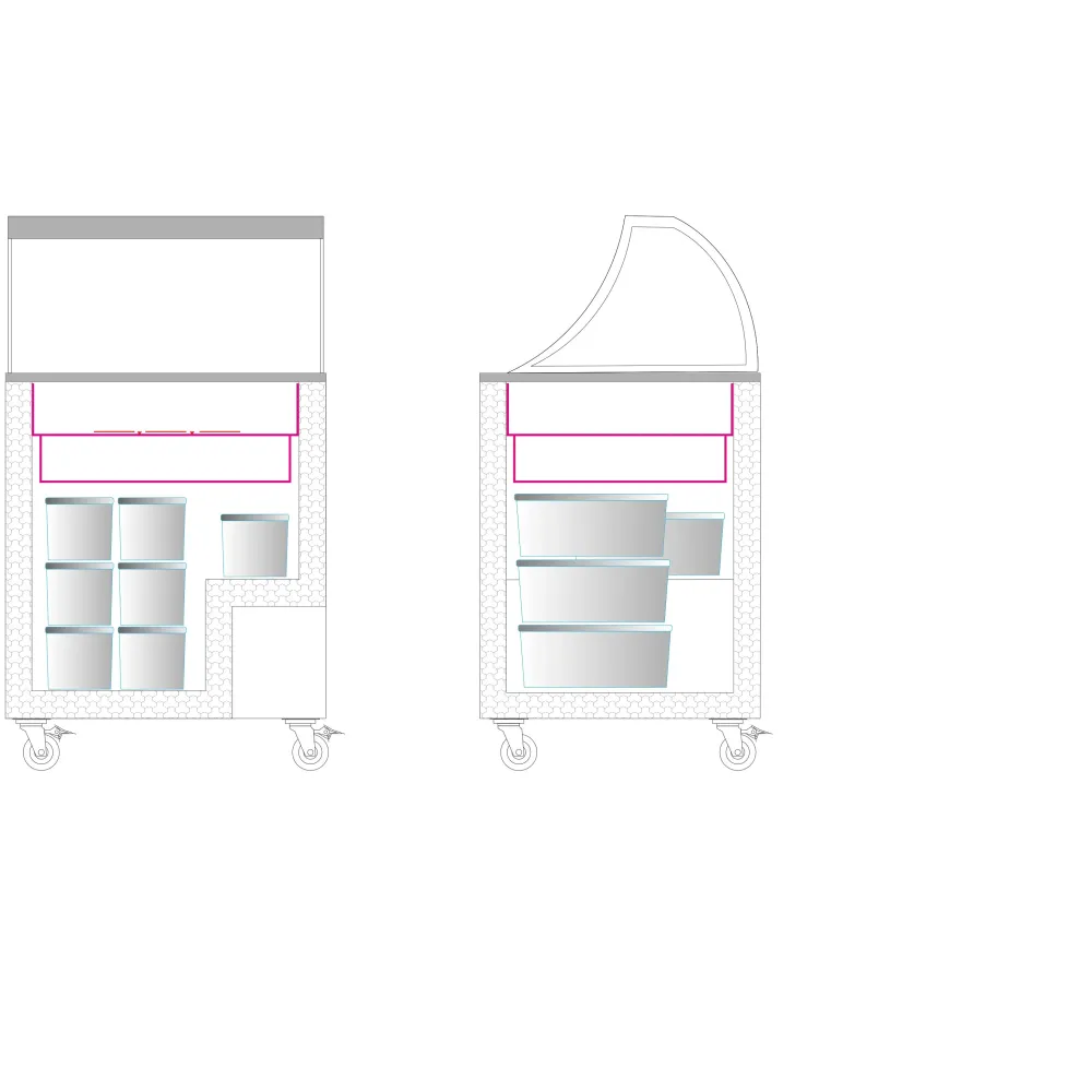 Vitrine à glaces TEFCOLD IC202SC-SO
