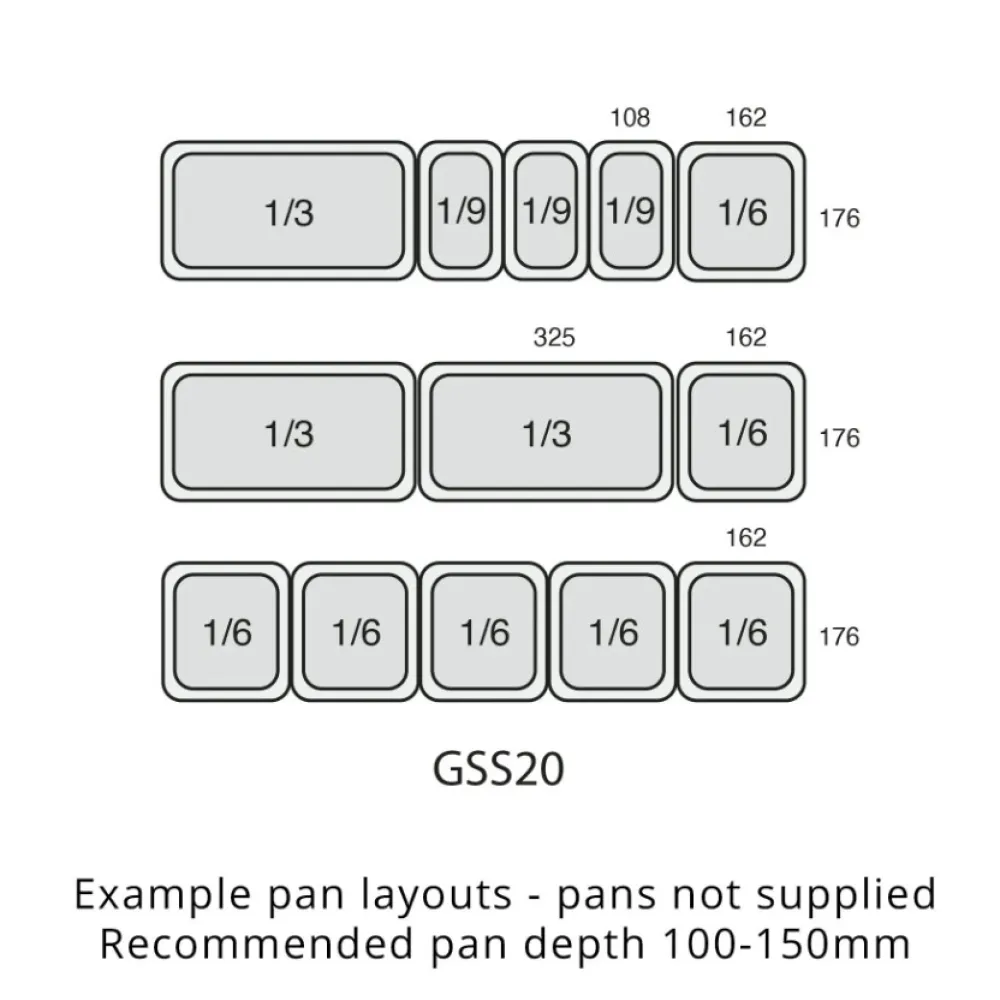 Table réfrigérée sans tiroirs TEFCOLD GSS20