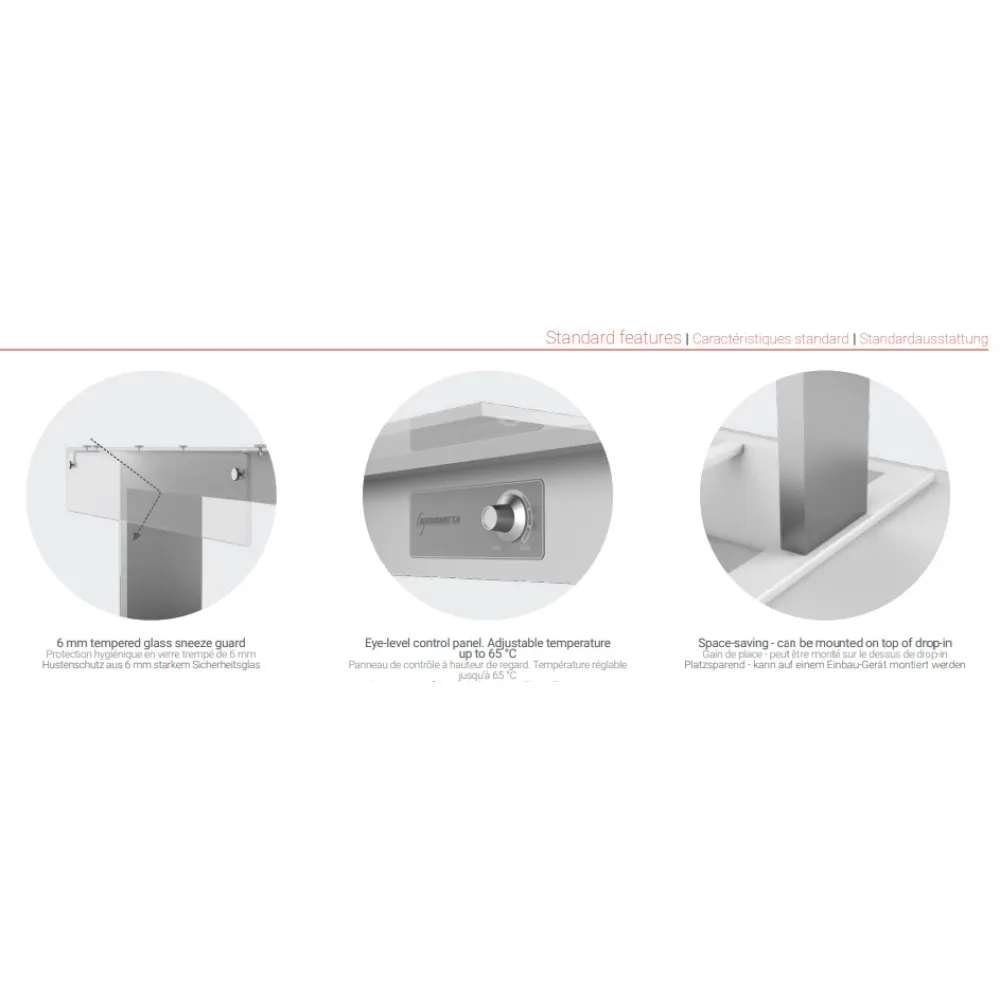 Étagère chauffante pour buffet Novameta LPW13-107/40/40
