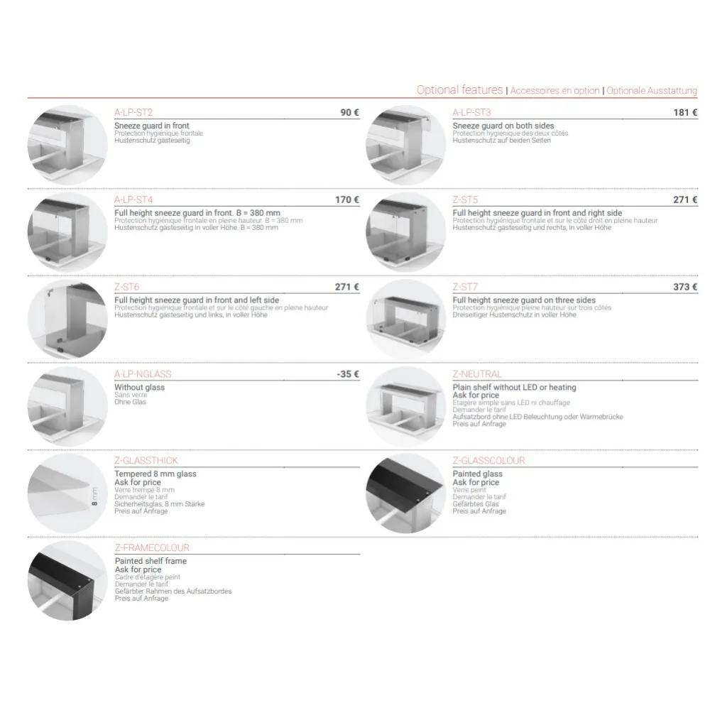Étagère LED pour buffet Novameta LPA13-107/40/40