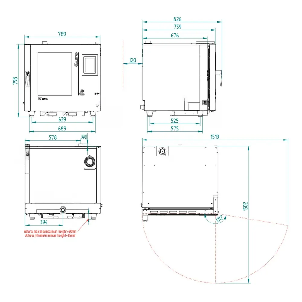 Four électrique à convection FM industrial STG 71 V7