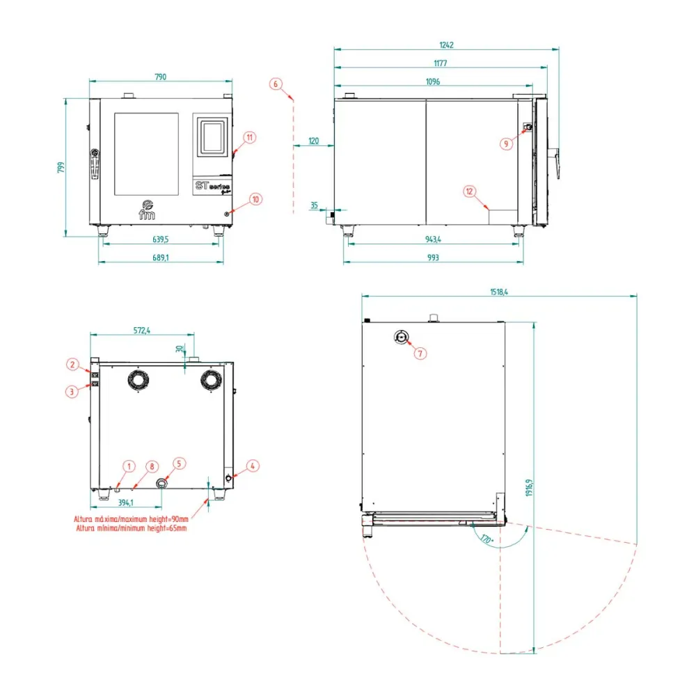 Four électrique à convection FM industrial STG 72 V7