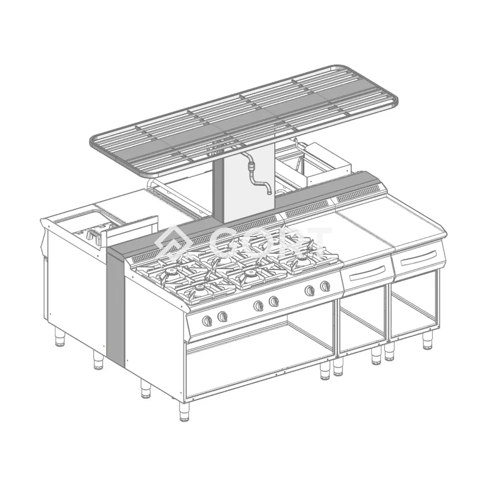 Quincaillerie et accessoire pour comptoir chauffant BHS-G GZ0100-160EV